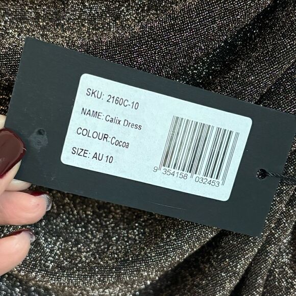 NWT LEXI CALIX DRESS IN COCOA - Picture 10 of 12